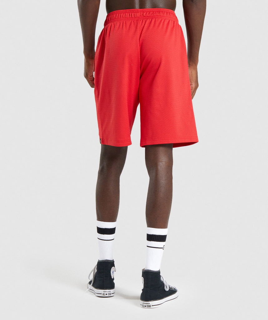 Gymshark Mesh 9" Shorts Red Gymshark