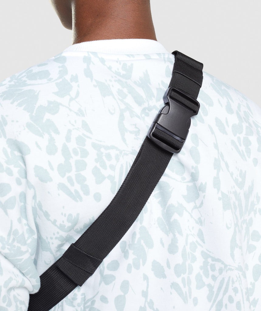 Gymshark Animal Print Sling Bag Black Gymshark