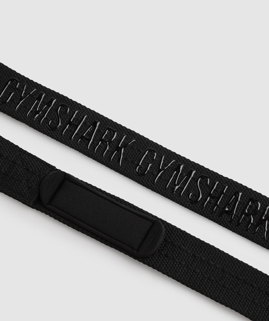 Gymshark Silicone Grip Lifting Straps Black Gymshark