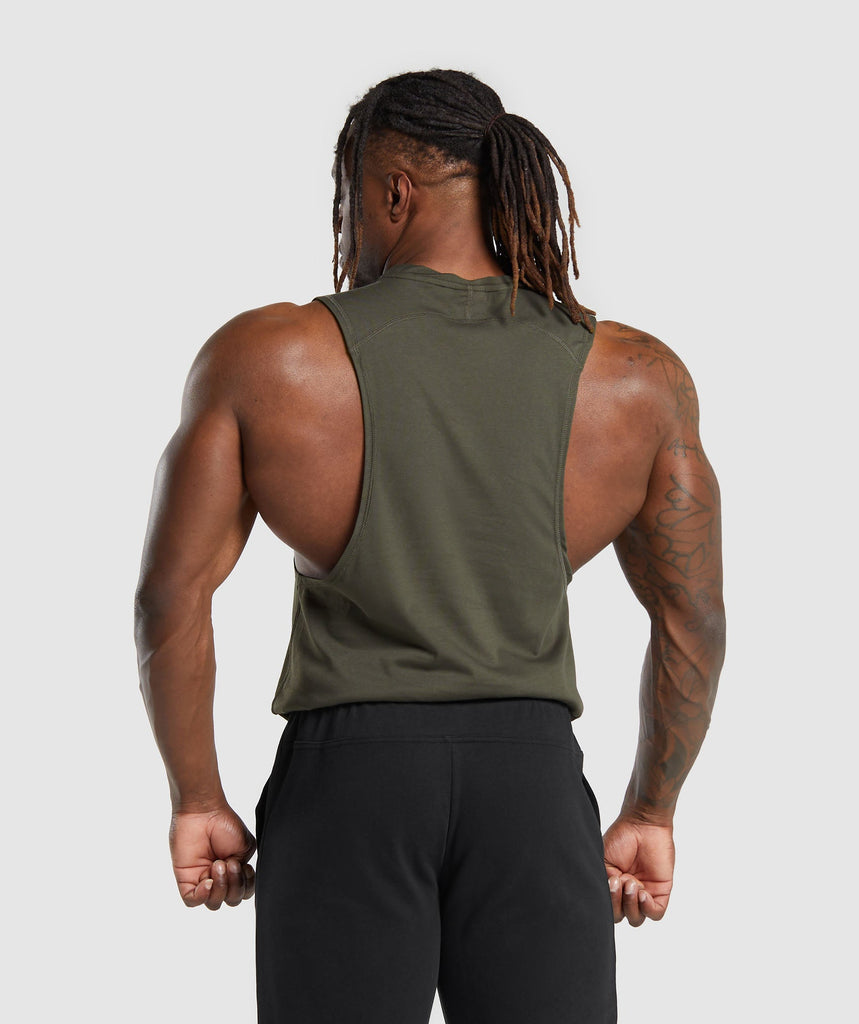 Gymshark Impact Drop Arm Tank - Strength Green | Gymshark