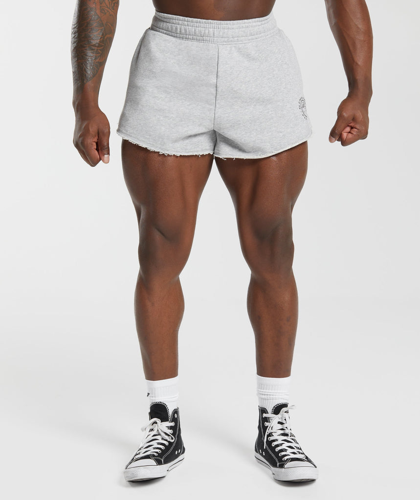 Gymshark Legacy 4" Shorts - Light Grey Marl 1