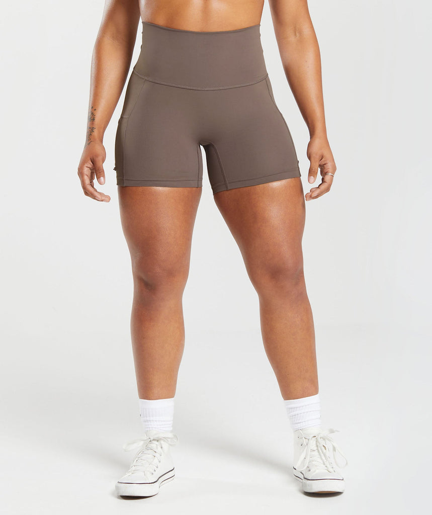 Gymshark Legacy Tight Shorts - Walnut Mauve 1