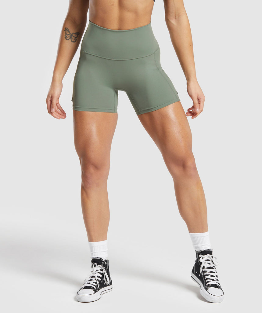 Gymshark Legacy Tight Shorts - Unit Green 1
