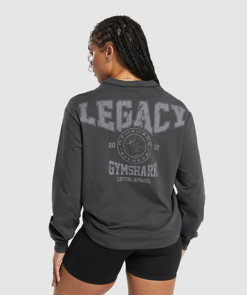 Gymshark Legacy Long Sleeve Top - Asphalt Grey 1