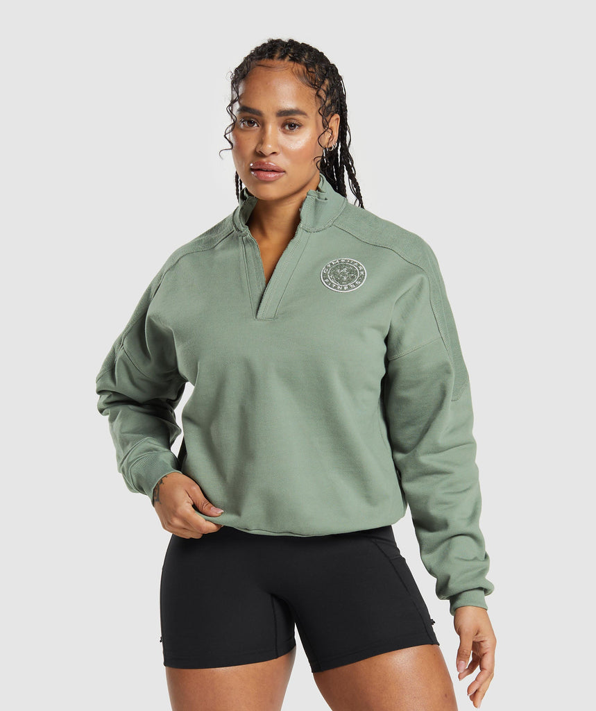 Gymshark Legacy Oversized Sweatshirt - Unit Green 1