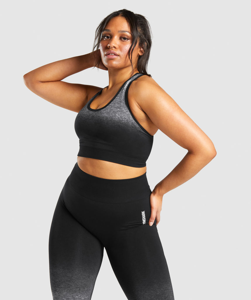 Gymshark Adapt Ombre Seamless Sports Bra Blackblack Marl Gymshark