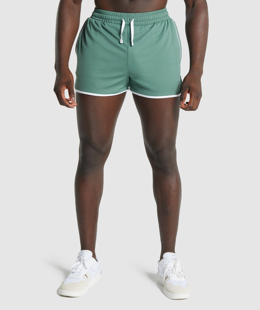 Gymshark Recess 3" Quad Shorts Green Gymshark