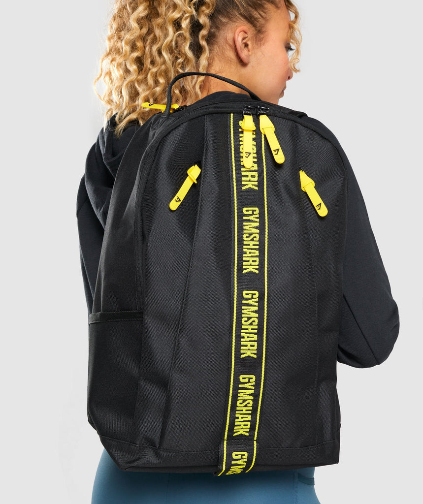 Gymshark Taped Logo Backpack Yellow Gymshark